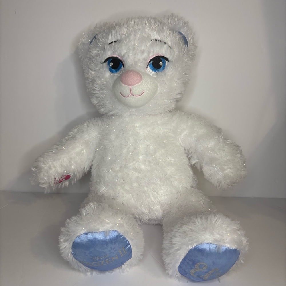 Build-A-Bear Frozen Sparkly White and Blue Bear